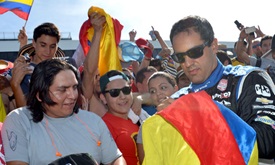 Thumbnail for Colombians celebrate with Montoya, Munoz