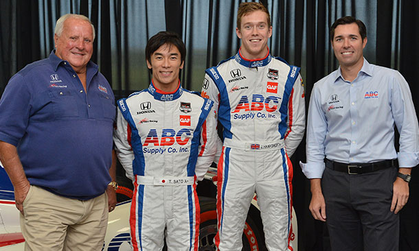 AJ Foyt, Takuma Sato, Jack Hawksworth, and Larry Foyt