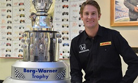 Thumbnail for Hunter-Reay's image unveiled on iconic trophy