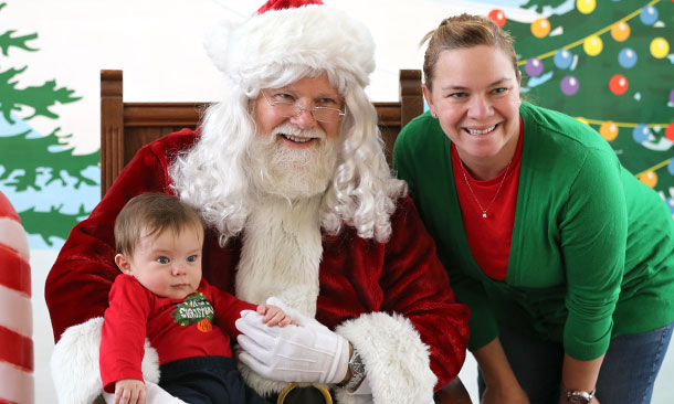 Santa Claus and Sarah Fisher