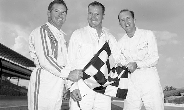 Rodger Ward, A.J. Foyt, and Eddie Sachs