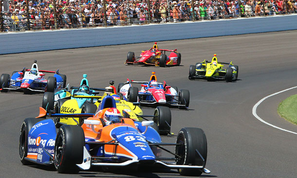 Track action at the Indy 500
