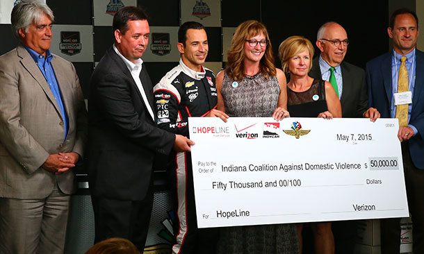 Helio Castroneves and HopeLine