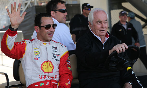 Helio Castroneves and Roger Penske