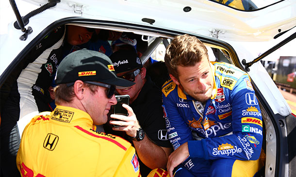 Honda Drivers Marco Andretti and Ryan Hunter-Reay