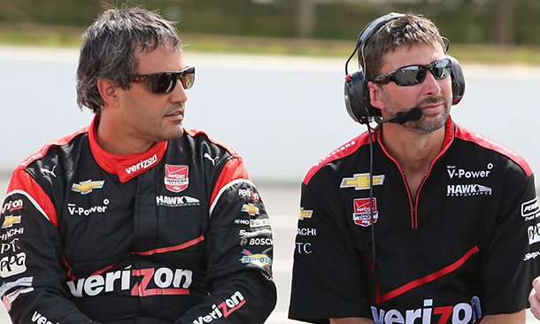 Juan Pablo Montoya and Vance Welker