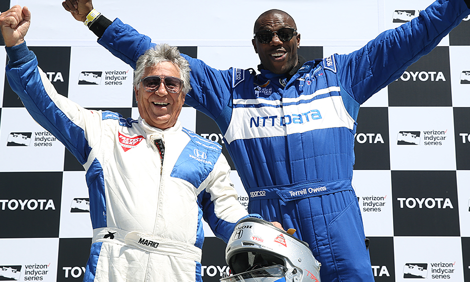 Mario Andretti and Terrell Owens