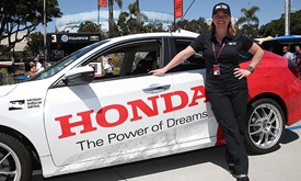 Thumbnail for Fisher enjoys setting the pace at INDYCAR events