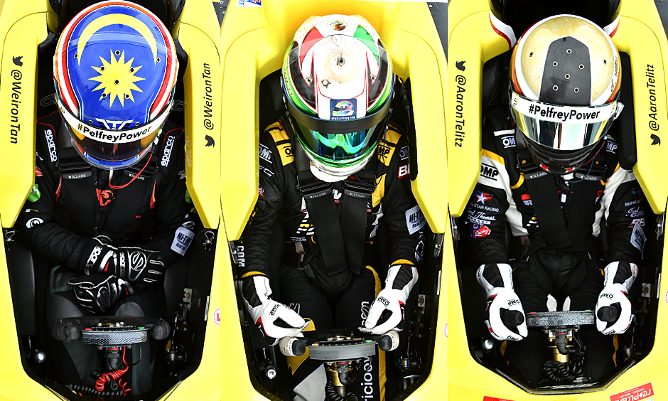 Pato O'Ward, Aaron Telitz, and Weiron Tan