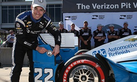 Thumbnail for Pagenaud remains on tear, wins Verizon P1 Award at Barber