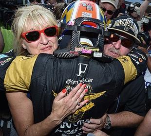Hinchcliffe and family cherish joy of 100th Indianapolis 500 pole position