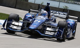 Thumbnail for Newgarden sets blazing pace in final practice before first Chevrolet Dual in Detroit race