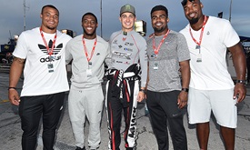 Thumbnail for Rahal welcomes four Dallas Cowboys to Texas Motor Speedway