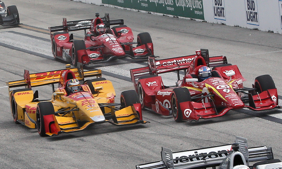 Ryan Hunter-Reay, Scott Dixon, and Graham Rahal