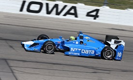 Thumbnail for Kanaan sets unofficial track record in Iowa Corn 300 practice