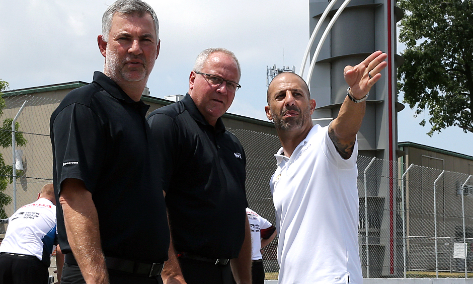 Tony Cotman, Brian Barnhart, and Tony Kanaan