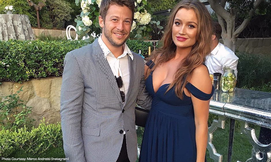 Marco Andretti and Marta Krupa