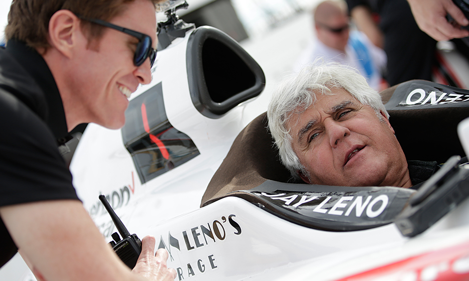 Scott Dixon and Jay Leno