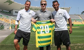Thumbnail for Pigot gets a kick out of meeting Rowdies soccer players