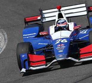 Sato finding groove with Andretti, paces Barber open test first practice