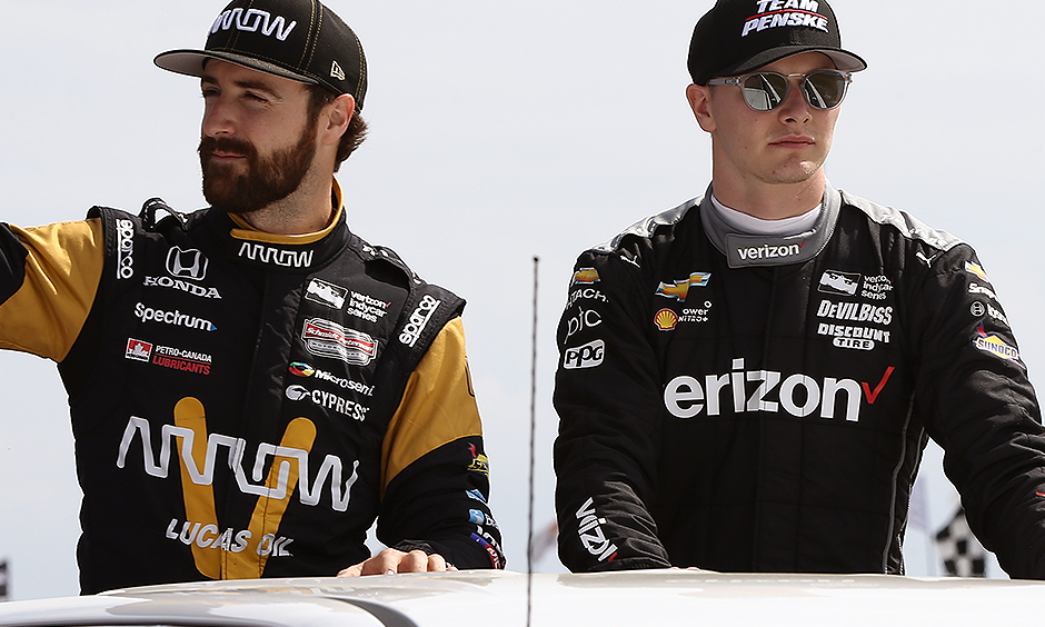 James Hinchcliffe and Josef Newgarden