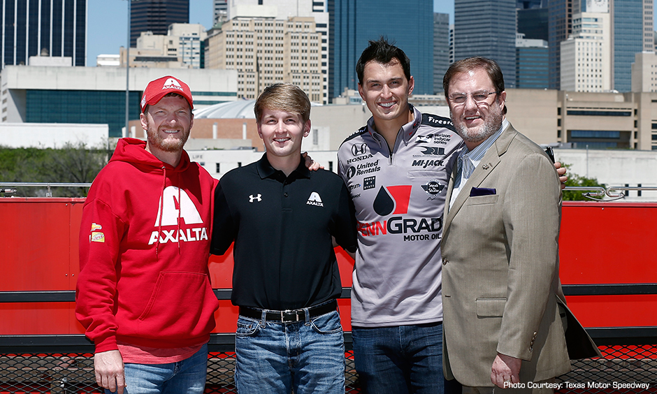 Dale Earnhardt Jr., William Byron, Graham Rahal, and Eddie Gossage