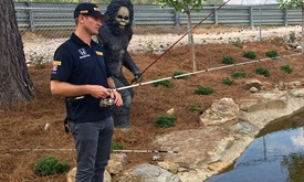 Thumbnail for Barber notes: Hunter-Reay goes fishing with Sasquatch