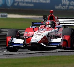 Andretti leads wet morning warmup at Barber Motorsports Park