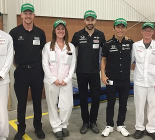 Honda INDYCAR drivers make connection with Indiana plant associates