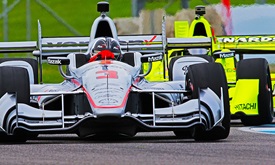 Thumbnail for Castroneves rolls dice, but tire gamble falls short at INDYCAR Grand Prix