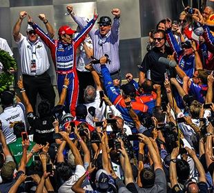 Sato etches name into Indianapolis 500 record book with win