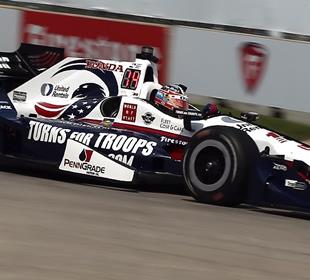 Rahal sets track record to win pole for Belle Isle first race