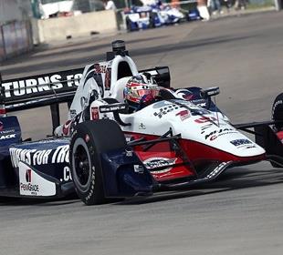Rahal drives to dominant win in first of Belle Isle doubleheader