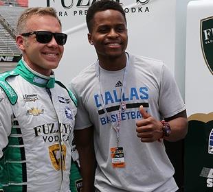 NBA rookie Ferrell gets inside look at INDYCAR racing
