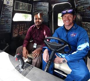 NASA vehicle may not be fast, but Dixon, Norman enjoy going for spin
