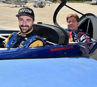 Hinchcliffe feels thrill of ride from Red Bull Air Race ace Chambliss