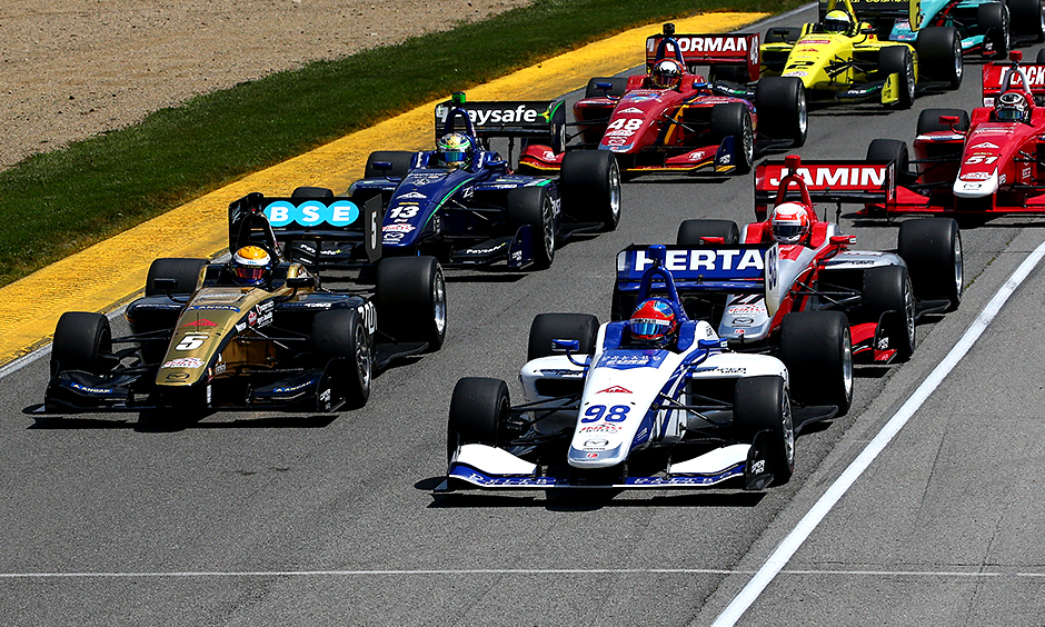 Colton Herta, Santi Urrutia, Nico Jamin, and Zachary Claman De Melo