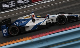 Thumbnail for Drivers get critical track time in wet Watkins Glen warmup