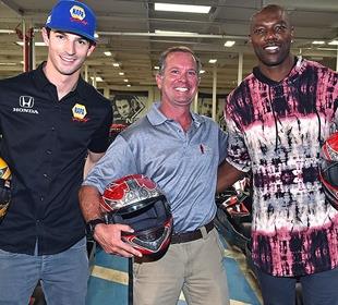 INDYCAR drivers, athletes team for karting event on special day