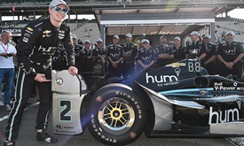 Thumbnail for Record pole lap adds big point to Newgarden's lead