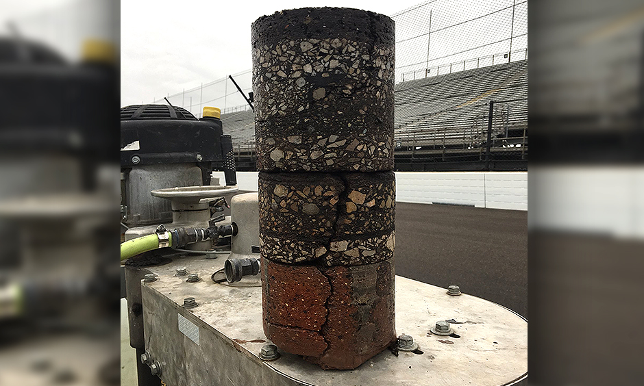 Indianapolis Motor Speedway core sample