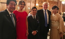 Thumbnail for Sato meets President Trump during Japanese state banquet
