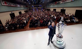 Thumbnail for Borg-Warner Trophy makes triumphant return from successful tour of Japan