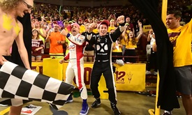 Thumbnail for Kanaan, Pagenaud help ASU students pull off ultimate distraction