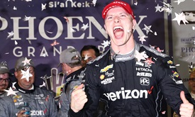 Thumbnail for Late pit-stop gamble pays off in Newgarden win