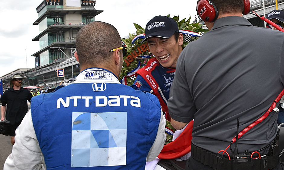 Tony Kanaan and Takuma Sato