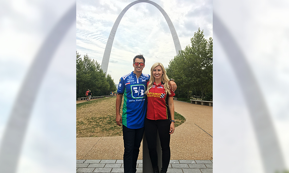 Graham Rahal and Courtney Force