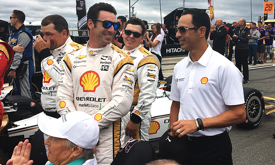 Simon Pagenaud and Helio Castroneves