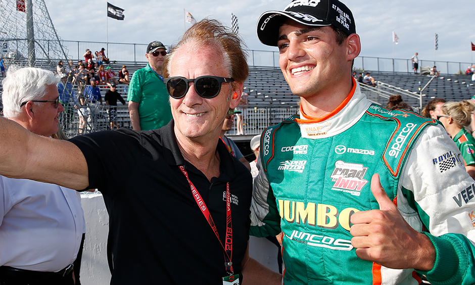 Rinus VeeKay and Arie Luyendyk