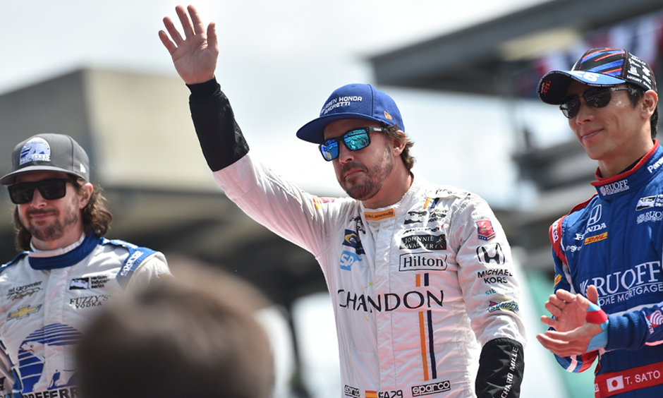 Fernando Alonso at the 2017 Indianapolis 500.